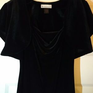 Formal or prom gown. Black Velveteen.